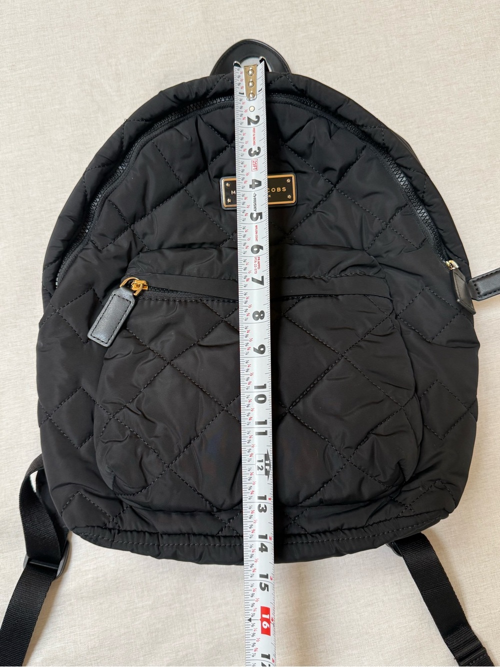 Marc Jacobs Black Quilted Nylon Mini Backpack Gold Hardware NWOT - Picture 6 of 10